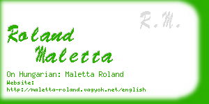 roland maletta business card